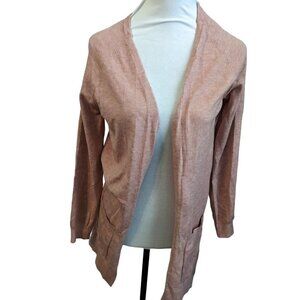 Active USA cardigan sweater open front size S Peach long sleeve soft